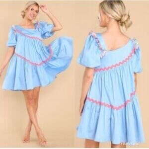 NWT Alden Adair Chandler Roller Skate Mini Ruffle Smocked Dress Women’s Medium